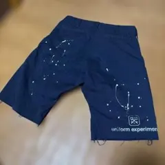 値下】uniform experiment DRIPPING SHORTS 紺1のサムネイル