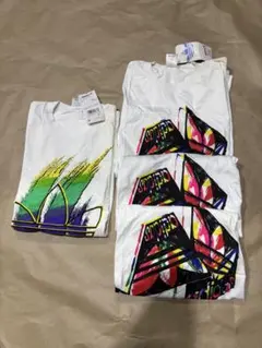 90s アディダス Tシャツ デサント製 　デッドストック　4枚セット