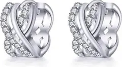 e135ピアス レディース 人気 最高級ジルコニア フープ ピアス