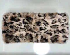 ZARA 冷房対策！ ネックウォーマー ヒョウ柄 フェイクファー ピンク 新品