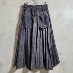 美品本物sacaiデニム プリーツロングスカートのサムネイル