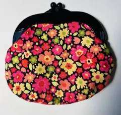 昭和レトロ がま口 ハンドメイド ポーチ 花柄