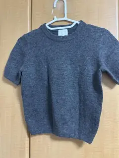 H&M 半袖 ニット グレー XSサイズ