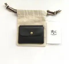 IL BISONTEイルビゾンテ フラップカードケース 黒 本革