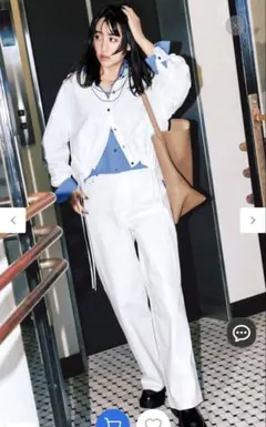 ストレッチワイドデニム(ホワイト)