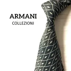 アルマーニ　ARMANI ネクタイ　デザインチェック　ドット　グレー系のサムネイル