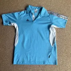 adidas ClimaLite 水色ポロシャツ　XS