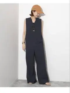 Columbia ノースリーブ オールインワン サロペット チャコールグレイ 