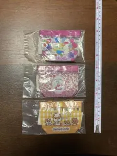サンリオ　ガチャガチャ　プールバック風ミニポーチ2 3点セット