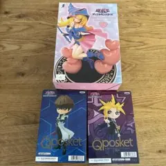 遊戯王 フィギュア 3点セット ブラックマジシャンガール Qposket