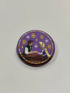 新品 ラプンツェル 刺繍 缶バッジ ディズニー