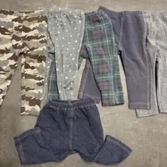 ベビー服 6点セット パンツ 迷彩柄 星柄 チェック　サイズ80 おまけつき