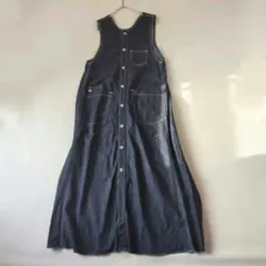 something×freaksstore　ボタンフライサロペットスカート F