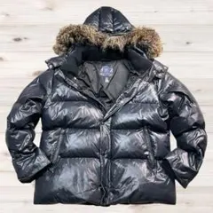 GAP ダウンジャケット　ファー　y2k 平成　ギャル　お兄系　ダークネイビー