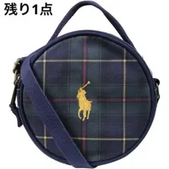 ポロラルフローレン ショルダーバッグ 4AR106 ネイビーイエロー チェック