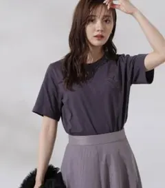 ☆PROPORTION BODY DRESSING☆チャコール刺繍Tシャツ ＦＲのサムネイル