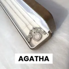 【正規品】AGATHA silver925チャーム３つネックレス