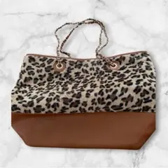 美品❤️ヒョウ柄　トートバッグ　秋冬
