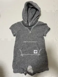 baby GAP フード付きロンパース 6-12ヶ月 グレー