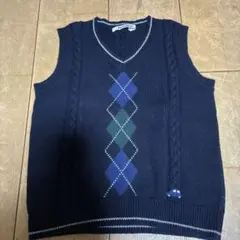 familiar ネイビー アーガイルベスト 100cm