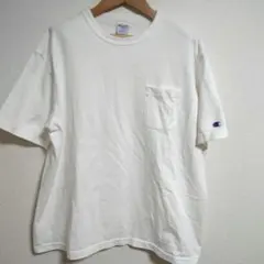 Champion 半袖 ポケット付Tシャツ T1011 ホワイト ポケT