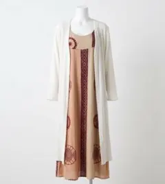 エスニック風 総柄ロングワンピース