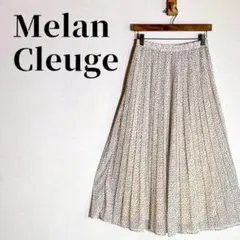 メランクルージュ　プリーツスカート　フレア　ミモレ丈　シアー　ドット　アイボリーのサムネイル