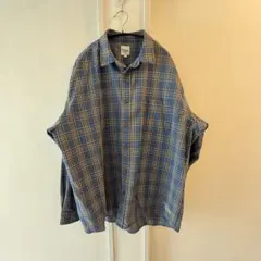 Keboz（ケボズ） チェック柄 長袖シャツ ブルー XL