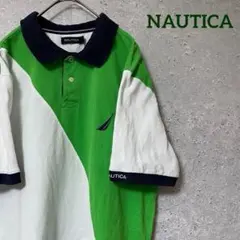 NAUTICA ノーティカ ポロシャツ 半袖 刺繍 ワンポイント コットン M