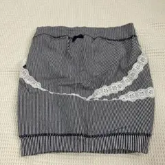 ストライプ 妊娠用腹巻　M-L レース付き