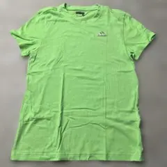 adidas グリーン メッシュTシャツ