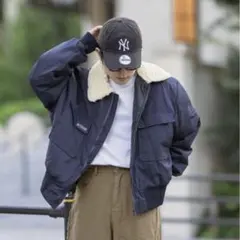 yolo ボア襟ナイロンジャケット