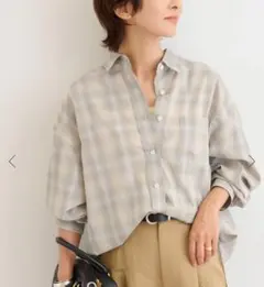 relume オーガニックコットンミックスオンブレチェックのサムネイル