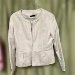 アイボリーノーカラージャケット 11AR