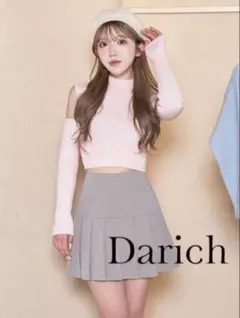 ダーリッチ　Darich オープン ショルダー ショート ニット トップス