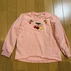 ホットビスケッツ　ミキハウス ピンク 長袖 裏毛　トレーナー 110cm