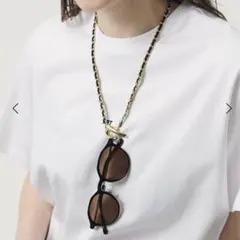 【未使用】ユナイテッドアローズ☆チェーンリボングラスホルダー ゴールドのサムネイル