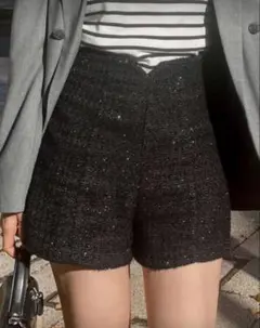 パンツ 黒 短パン