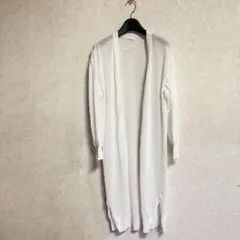 GU ホワイト ロングカーディガン