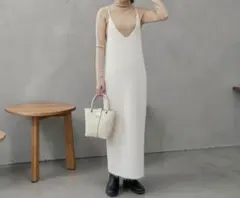 【2024AW／美品／SHENERY】ニットキャミドレス／モヘア風／サイズ36
