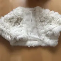 ホワイトファーショート丈パーティーボレロ