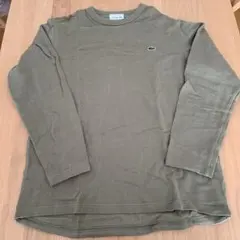 LACOSTE オリーブ色 クラシックフィット長袖カットソー　①
