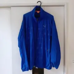 ラスカルさん用　ゴルフ　PUMA 青 ナイロンジャケット 透かし模様