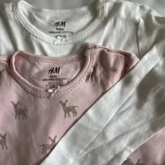 H&M オーガニックコットン 長袖シャツ・ボディスーツ 2点セット