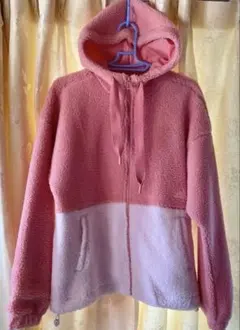 Adidas アディダス ボアジャケット パーカー ピンク ホワイト