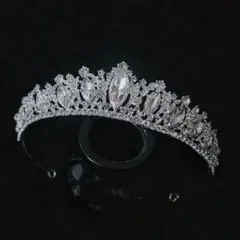 クリスタルシルバー ティアラ ウェディング