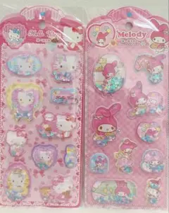 キティ　マイメロ　水入りシール