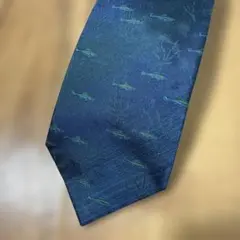 ALESSANDRO ネクタイ ブルー 魚柄