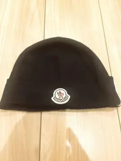 MONCLER ニット帽 ブラック トリコロール ビーニーキャップのサムネイル