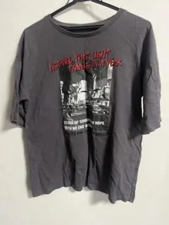 フォトプリント 半袖Tシャツ チャコールグレー